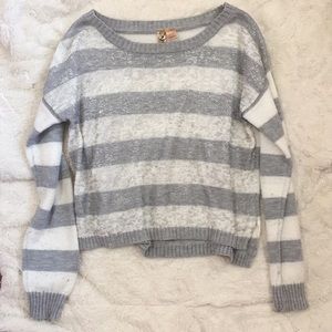 Striped knit sweater